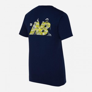 New Balance Bookshelf t-shirt blue NEW BALANCE - 2