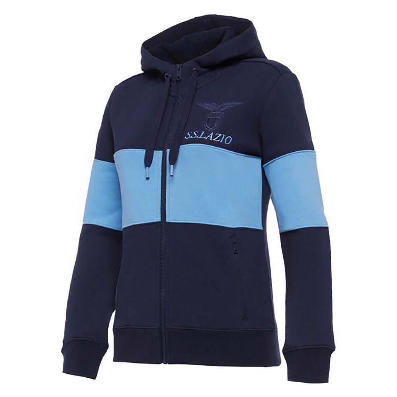 felpa ss lazio bambina full zip blu navy 2020/2021 MACRON - 1