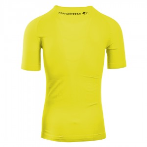 maglia a compressione away manica corta ss lazio giallo fluo 2019/2020 MACRON - 2