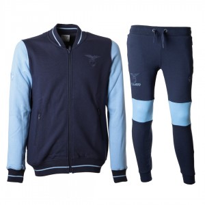 2020/2021 ss lazio kids' college tracksuit full zip blue MACRON - 1