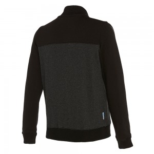 SS LAZIO FELPA DEGARZATA FULL ZIP NERA BAMBINO MACRON - 2