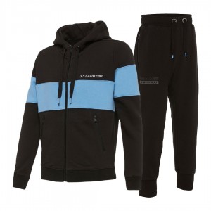 tuta full zip bambino nera con cappuccio ss lazio MACRON - 1