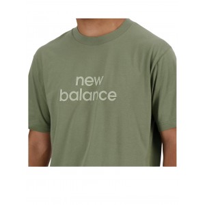 T-shirt New Balance Linear Dark Olivine NEW BALANCE - 1