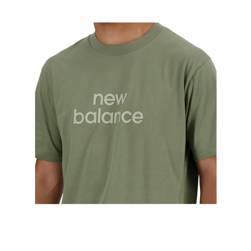 T-shirt New Balance Linear Dark Olivine NEW BALANCE - 1