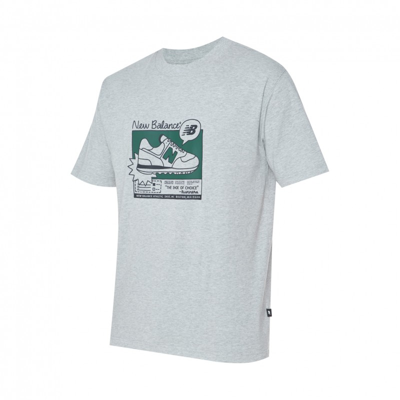 New Balance Relaxed Athletic Grey t-shirt NEW BALANCE - 1