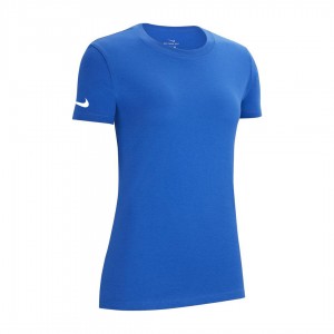 women's royal blue nike swoosh t-shirt on sleeve NIKE - 1