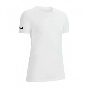 t-shirt bianca donna nike swoosh su manica NIKE - 1