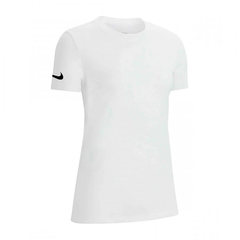 t-shirt bianca donna nike swoosh su manica NIKE - 1