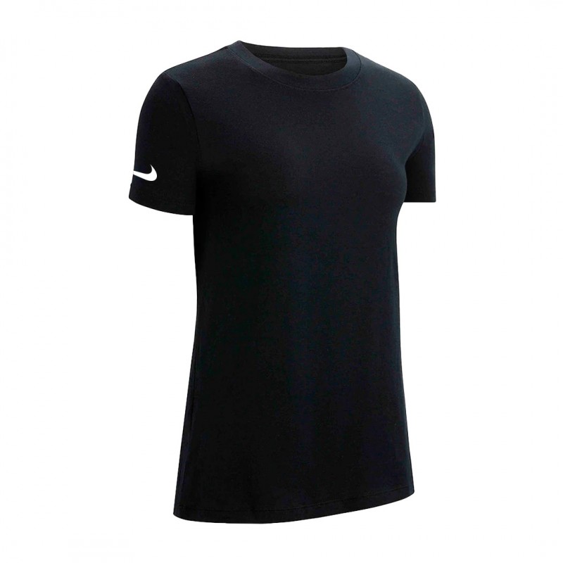 t-shirt nera donna nike swoosh su manica NIKE - 1