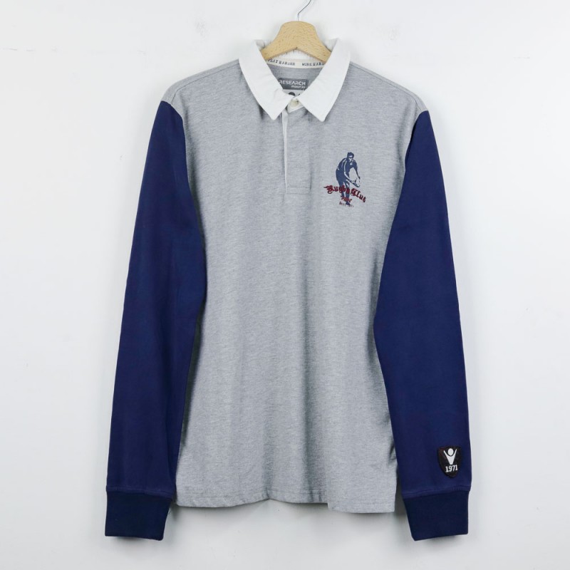 Research FW12 Warny Polo Heavy Jersey ML Grey Navy - 1