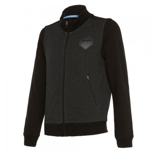 SS LAZIO FELPA DEGARZATA FULL ZIP NERA BAMBINO 2019/2020 MACRON - 1