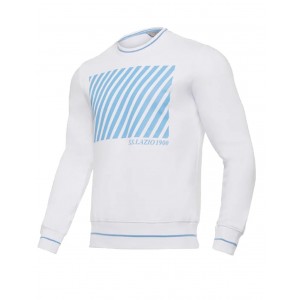 LAZIO WHITE CREW NECK SWEATSHIRT 2020/2021 MACRON - 1