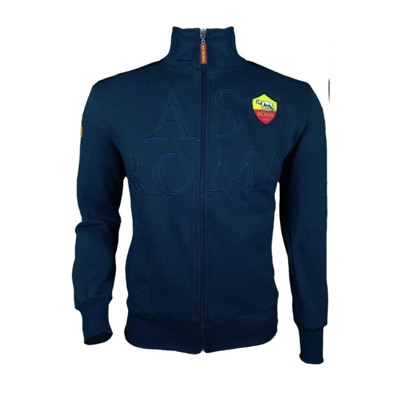 AS ROMA FULL ZIP BLUE HOODIE AMISTAD - 1