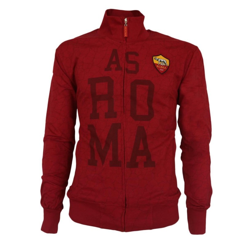 AS ROMA FELPA SPORT ROSSA FULL ZIP BAMBINO