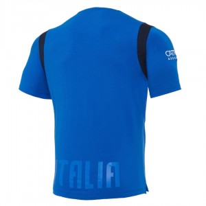 2020/2021 rugby fir italia travel jersey child royal blue MACRON - 2