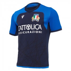 BLUE RUGBY ITALY FULL ZIP SWEATSHIRT MACRON - 1